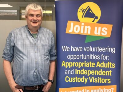 Could you be an Appropriate Adult like volunteer Gary, or join us as an Independent Custody Visitor?