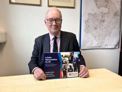 Philip Seccombe with the new Police and Crime Plan