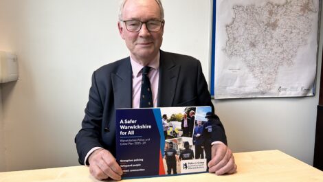 Philip Seccombe with the new Police and Crime Plan